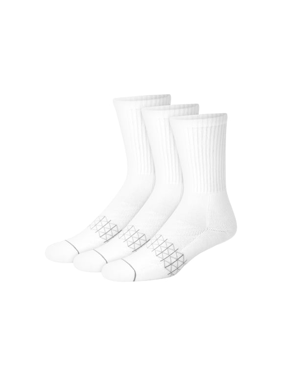 Absolute Comfort Cushioned Crew Socks, 3-Pairs