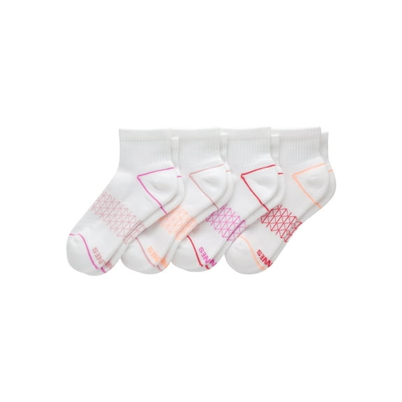 Ankle Socks Pack, 4 Pairs, Absolute Comfort Cushioned Socks for Women, Cloudlike Cushioning