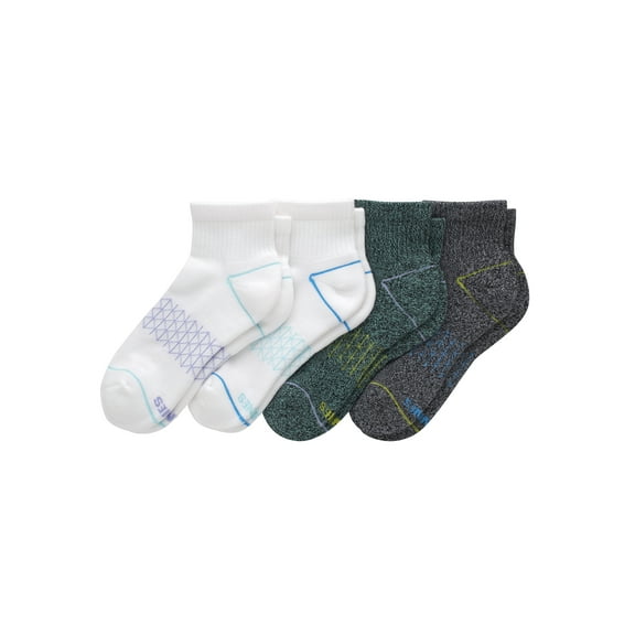 Ankle Socks Pack, 4 Pairs, Absolute Comfort Cushioned Socks for Women, Cloudlike Cushioning