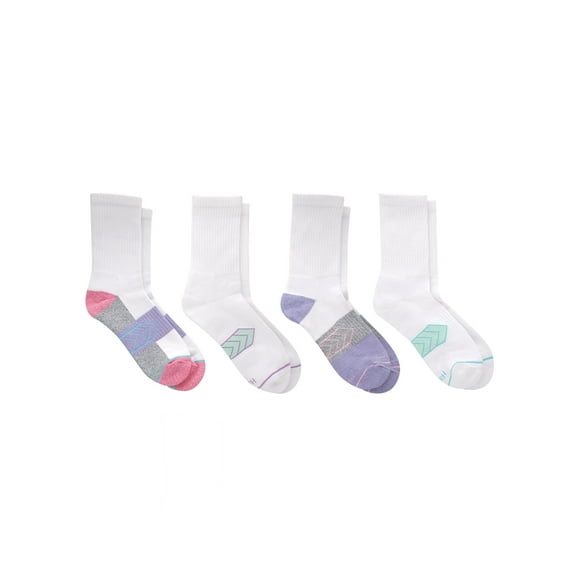 Hanes Absolute Comfort Women's Crew Socks, 4-Pairs