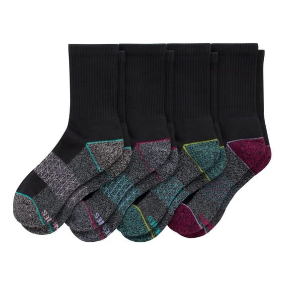 Hanes Women's Crew Socks, Absolute Comfort, 4-Pack, Size 5-9