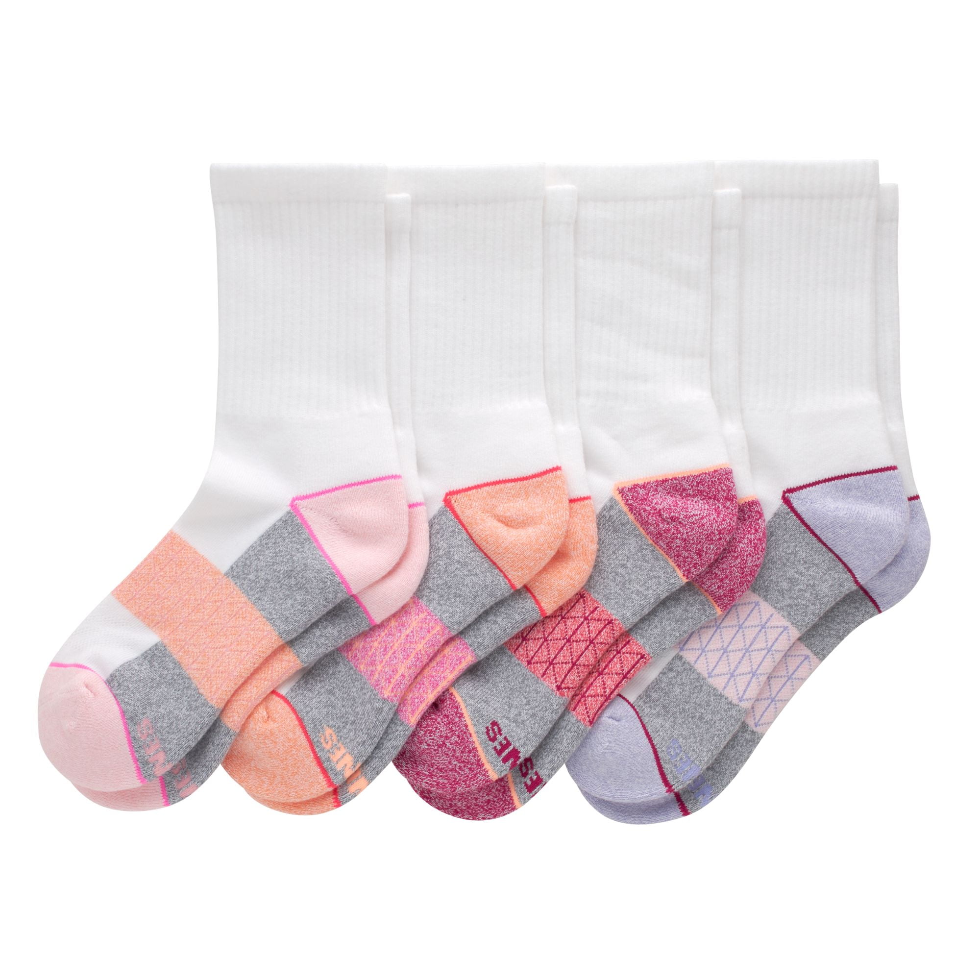 Hanes Women's Crew Socks, Absolute Comfort, 4-Pack, Size 5-9