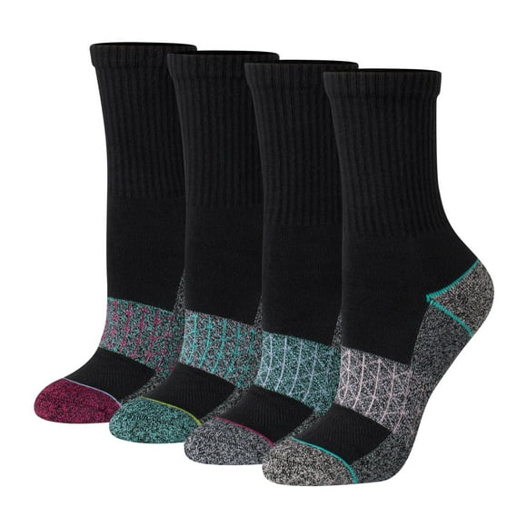 Crew Socks Pack, 4 Pairs, Absolute Comfort Crew Socks for Women, Value Pack