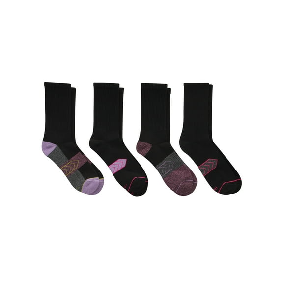 Crew Socks Pack, 4 Pairs, Absolute Comfort Crew Socks for Women, Value Pack