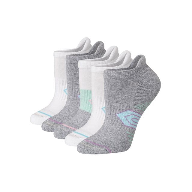 Hanes Absolute Comfort Women's Socks, No Show with heal tab, 4 Pack + 1