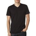 thumbnail image 1 of Adult 4.5 oz., 100% Ringspun Cotton nano-T� V-Neck T-Shirt (BLACK - M), 1 of 4