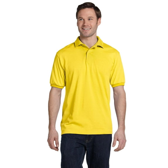 Hanes Adult 5.2 oz., 50/50 EcoSmart Jersey Knit Polo - 054