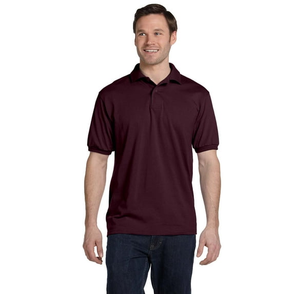 Hanes Adult 5.2 oz., 50/50 EcoSmart Jersey Knit Polo - 054