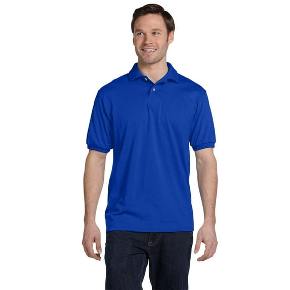Hanes Adult 5.2 oz., 50/50 EcoSmart Jersey Knit Polo - 054