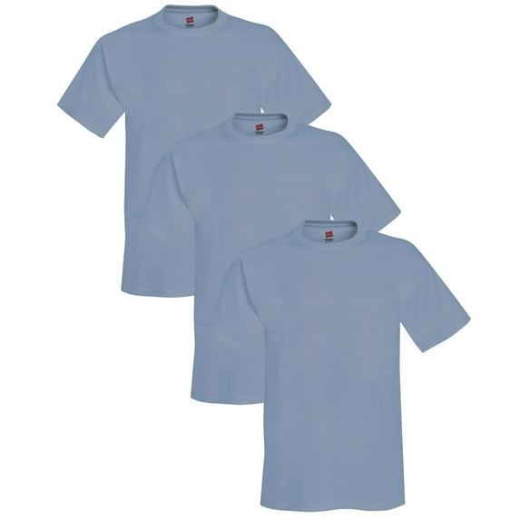 Hanes Mens ComfortBlend EcoSmart Crewneck T-Shirt (Pack of 3) 3 Stonewashed Blue