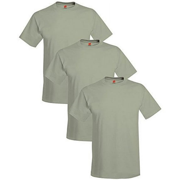 Hanes Mens ComfortBlend EcoSmart Crewneck T-Shirt (Pack of 3) 3 Stonewashed Green