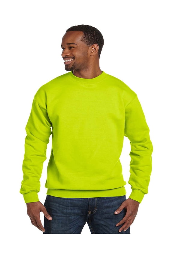 Adult Comfortblend Crewneck Rib-Knit Fleece Sweatshirt, Style P160