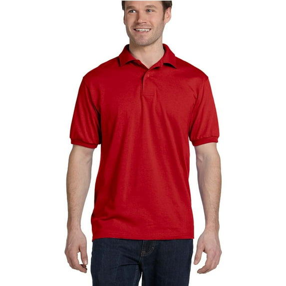 Hanes Adult Comfortblend Ecosmart Polo Jersey Shirt, Style 054X