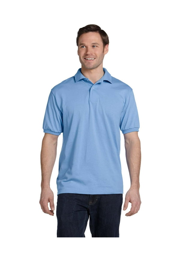 Adult Ecosmart Jersey Polo , 054 , Light Blue , X-Large