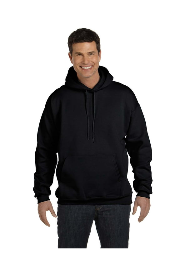 Adult Ultimate Cotton Pullover Hood , F170 , Black , X-Large