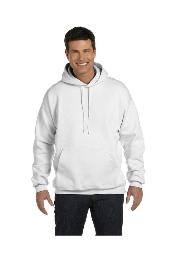 Adult Ultimate Cotton Pullover Hood , F170 , White , Large