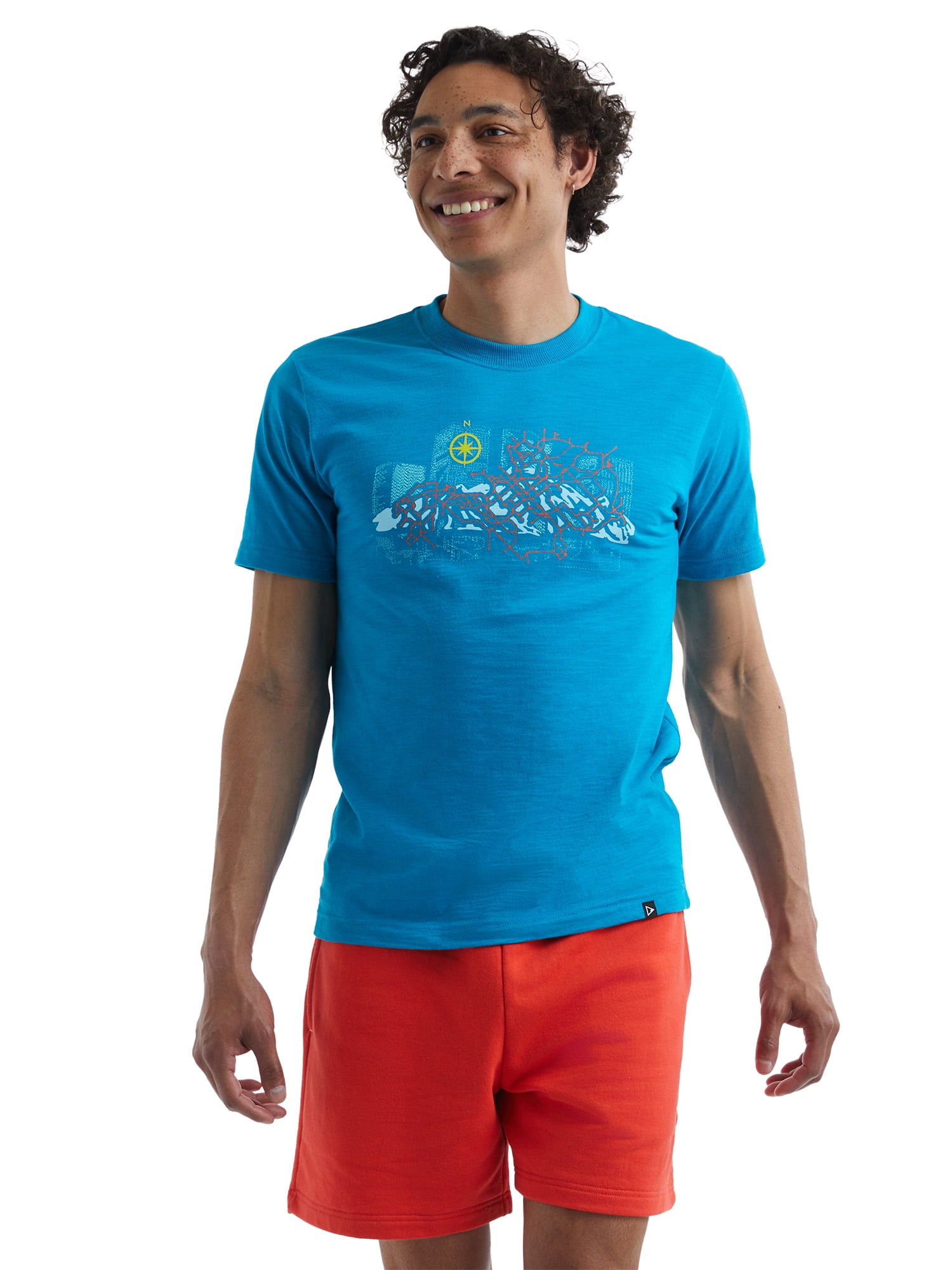 Hanes All Gender Explorer Collection City, Land, Sea Patch Graphic T-Shirt, Sizes XS-2XL