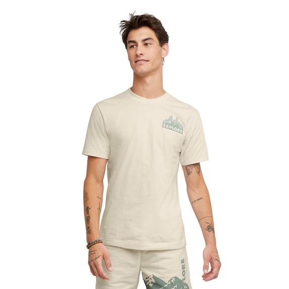 Hanes All Gender Explorer Collection City, Land, Sea Patch Graphic T-Shirt, Sizes XS-2XL