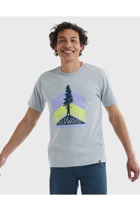 Explorer Unisex Graphic T-Shirt, Redwood Tree Light Steel S