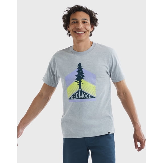 Hanes Explorer Unisex Graphic T-Shirt, Redwood Tree Light Steel XL