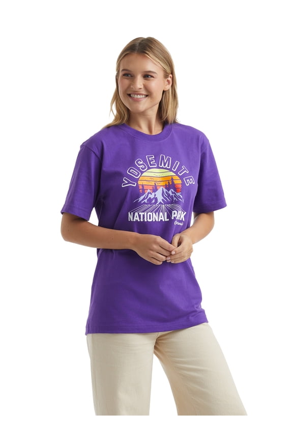 All Gender Explorer Collection City, Land, Sea Patch Graphic T-Shirt, Sizes XS-2XL