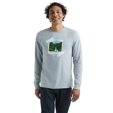 Hanes All Gender Explorer Collection Long Sleeve Graphic T-Shirt, Men's Sizes XS-2XL