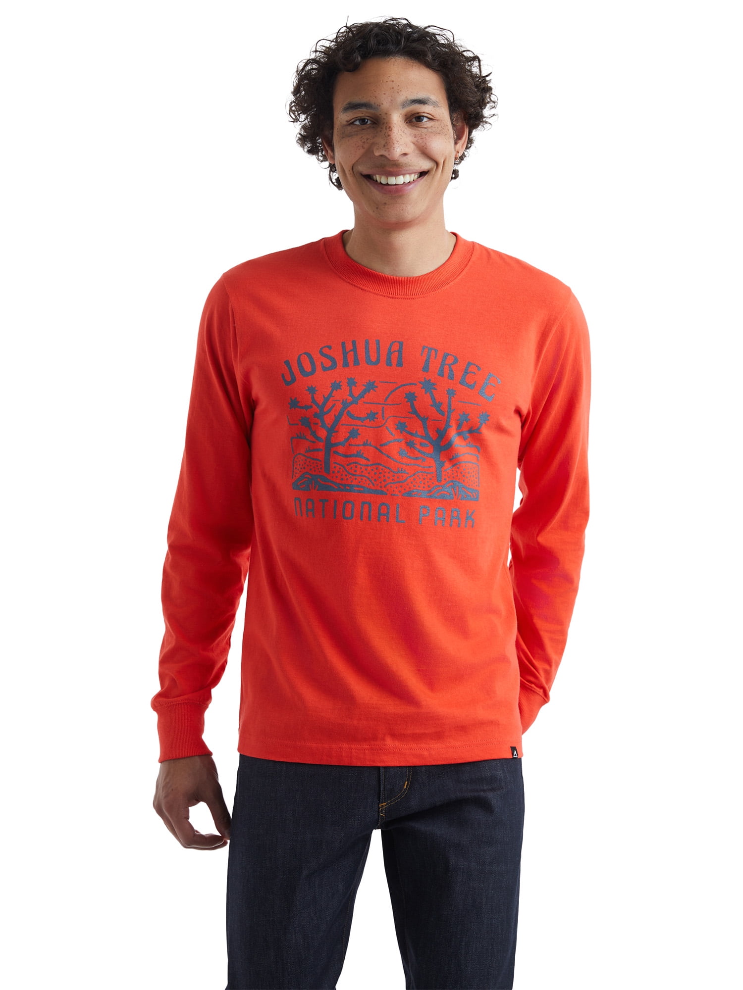 Hanes All Gender Explorer Collection Joshua Tree Long Sleeve Graphic T-Shirt, Men's Sizes XS-2XL