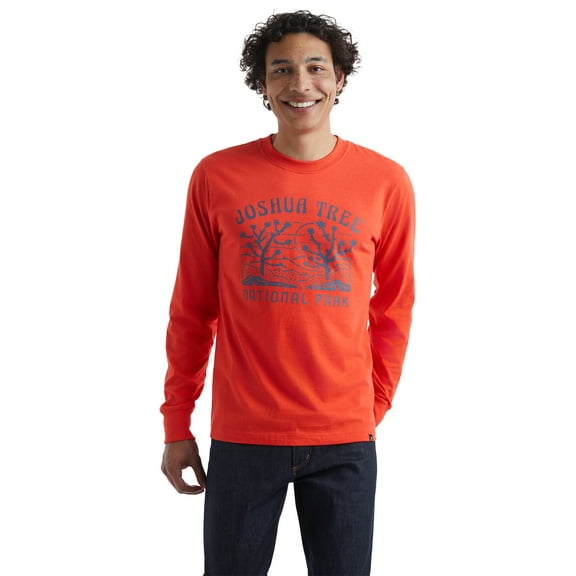 Hanes All Gender Explorer Collection Joshua Tree Long Sleeve Graphic T-Shirt, Men's Sizes XS-2XL