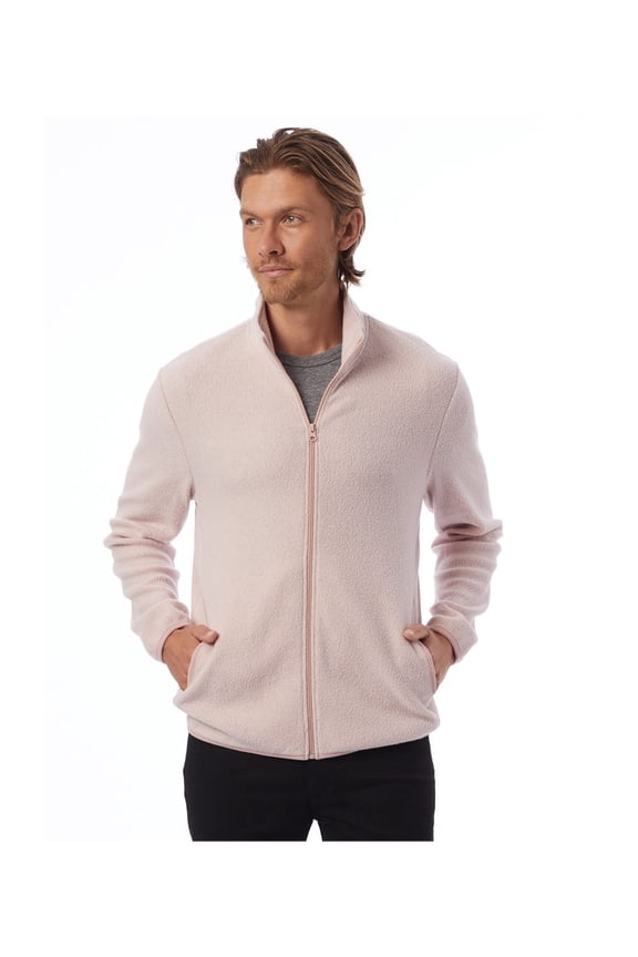 Hanes Alternative Men Teddy Full-Zip Jacket 3262RT Eco True Rose Quartz XS