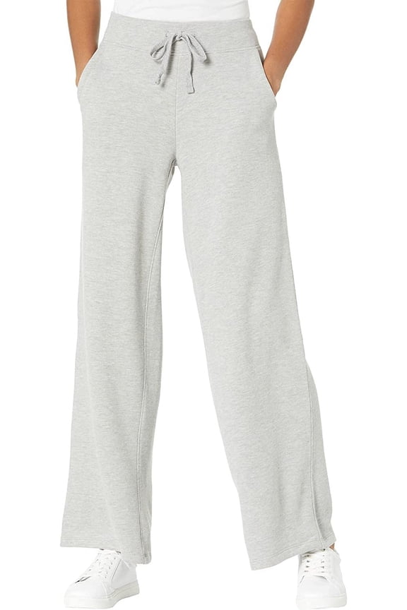 Alternative Women's Cotton French Terry Wide Leg Pants Heather Grey L