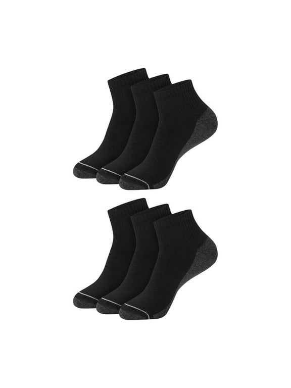 Ankle Socks 6-Pack Mens Max Cushion, Wicking Cool ComfortBlend
