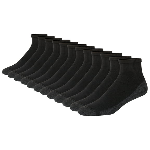 Hanes Ankle Socks 6-Pack Mens Max Cushion, Wicking Cool ComfortBlend