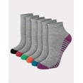 thumbnail image 1 of Hanes Comfort Fit Women's Ankle Socks, 6-Pairs Grey 5-9, 1 of 4