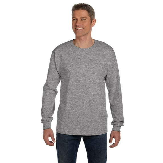 Hanes - Authentic Long Sleeve Pocket T-Shirt - 5596