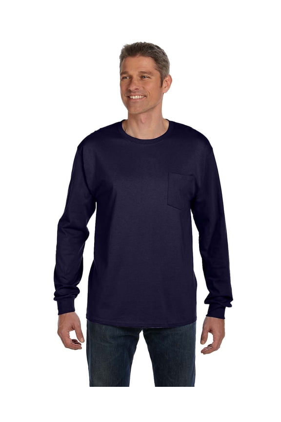 - Authentic Long Sleeve Pocket T-Shirt - 5596