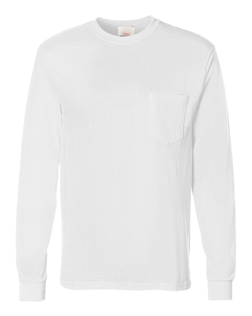 Hanes Authentic Long Sleeve Pocket TShirt for Men
