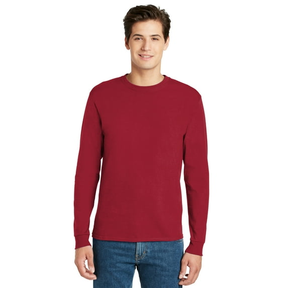Hanes - Authentic Long Sleeve T-Shirt - 5586, Deep Red, 2X, Pack Of 3, Hanes Mens T-Shirts
