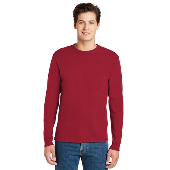 Hanes - Authentic Long Sleeve T-Shirt - 5586, Deep Red, 3XL, Pack Of 5, Hanes Mens T-Shirts