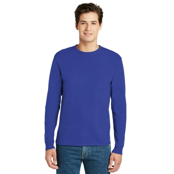 Hanes - Authentic Long Sleeve T-Shirt - 5586, Deep Royal, 3X, Pack Of 2, Hanes Mens T-Shirts