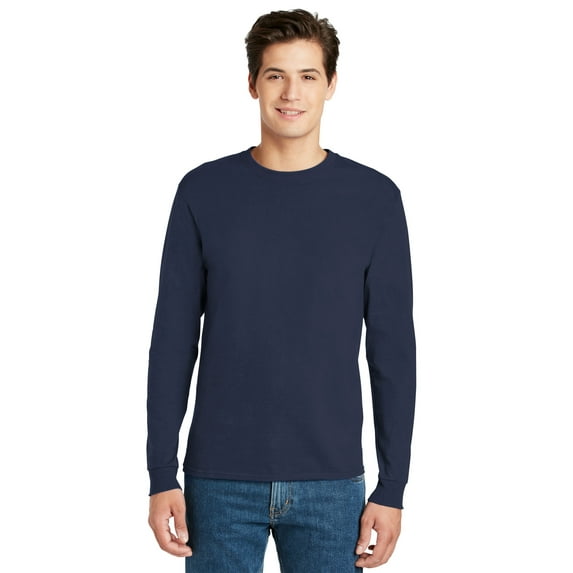 Hanes - Authentic Long Sleeve T-Shirt - 5586, Navy, 3XL, Pack Of 5, Hanes Mens T-Shirts