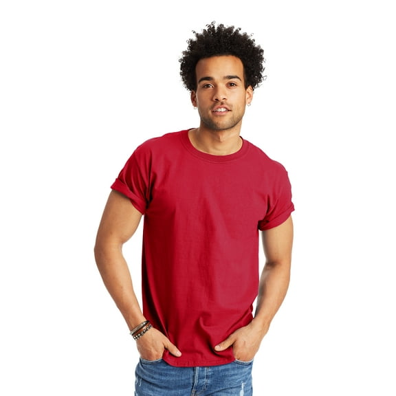 Hanes Authentic Men's Short Sleeve Crewneck T-Shirt, Big and Tall Sizes Available S-5XL