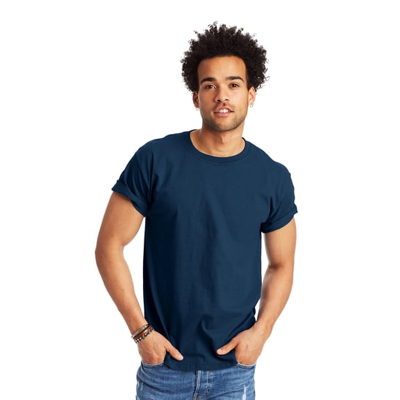 Hanes Authentic Men's Short Sleeve Crewneck T-Shirt, Big and Tall Sizes Available S-5XL