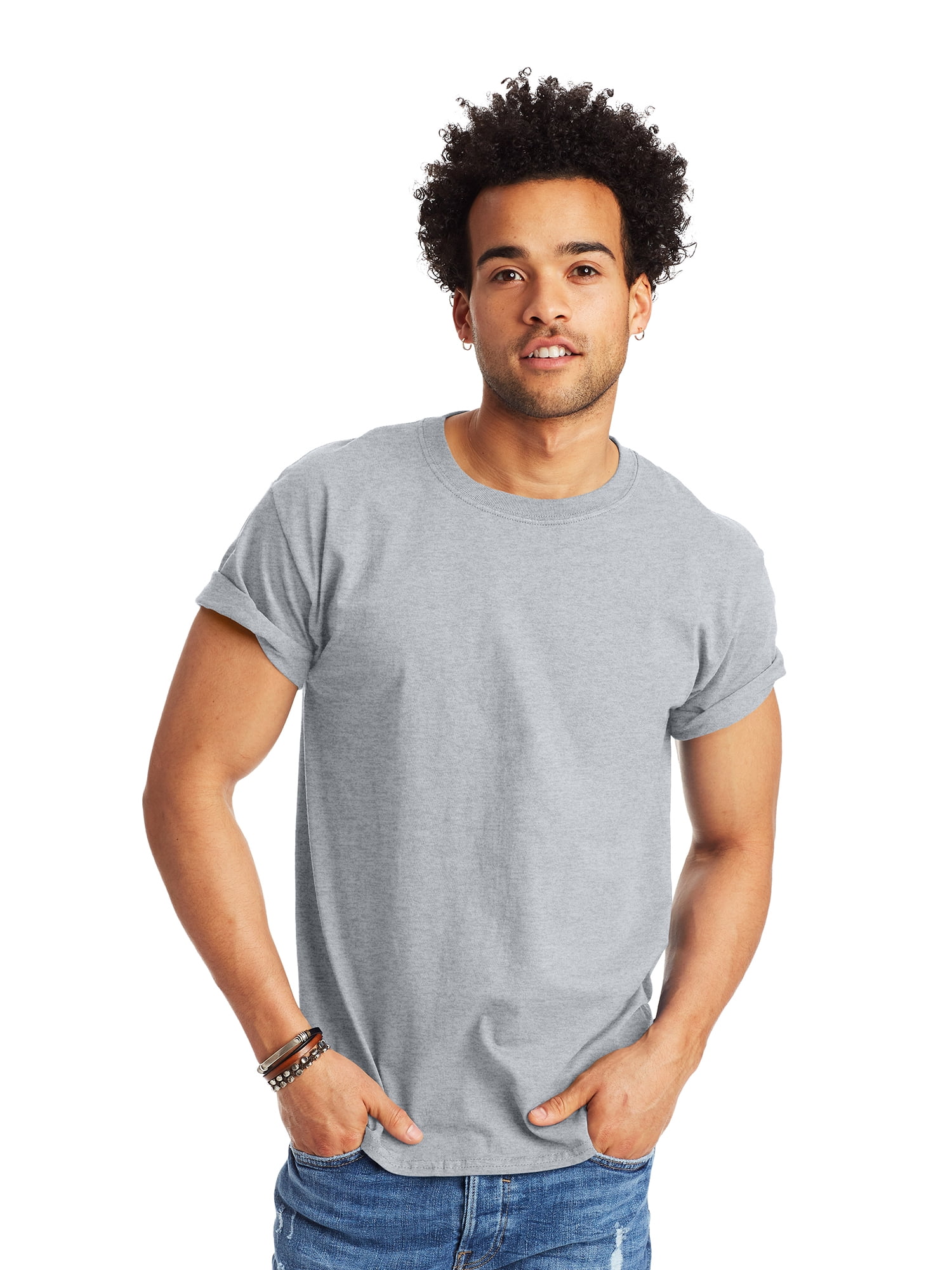 Hanes Authentic Men's Short Sleeve Crewneck T-Shirt, Big and Tall Sizes Available S-5XL