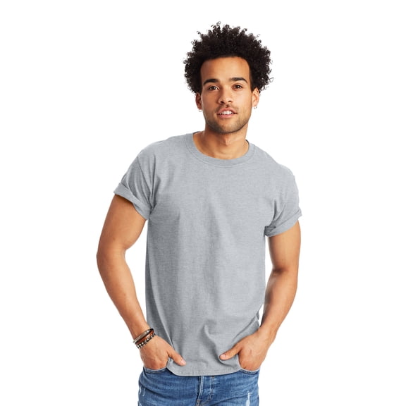 Hanes Authentic Men's Short Sleeve Crewneck T-Shirt, Big and Tall Sizes Available S-5XL