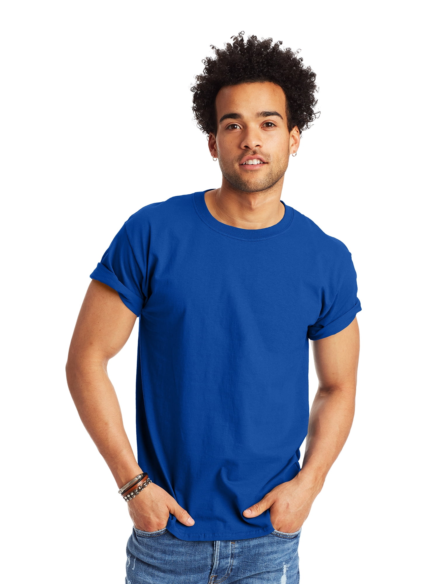 Hanes Authentic Men's Short Sleeve Crewneck T-Shirt, Big and Tall Sizes Available S-5XL