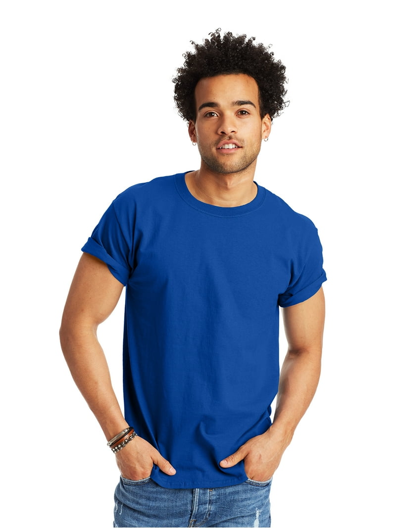 Hanes Men's Short Sleeve Crewneck T-Shirt, Cotton, Big and Tall