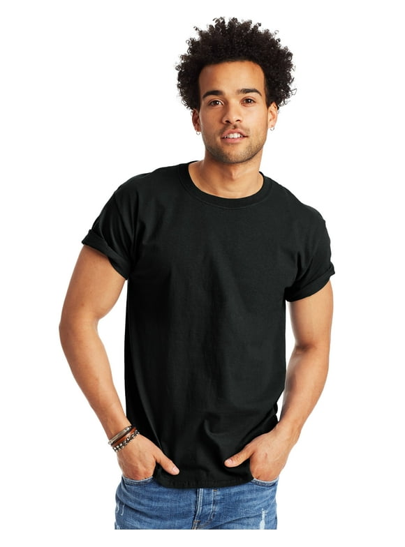 Hanes Authentic Men's T-Shirt (Big & Tall Sizes Available) Black 5XL