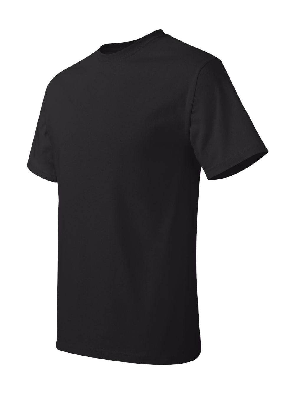 Hanes Tagless 100% Cotton T-Shirt - Men's ComfortSoft Tee (Black, X-Large)