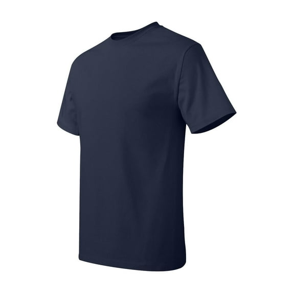 Hanes - Authentic Short Sleeve T-Shirt - 5250 - 5 Pack - Multi-Pack - Navy - Size: L