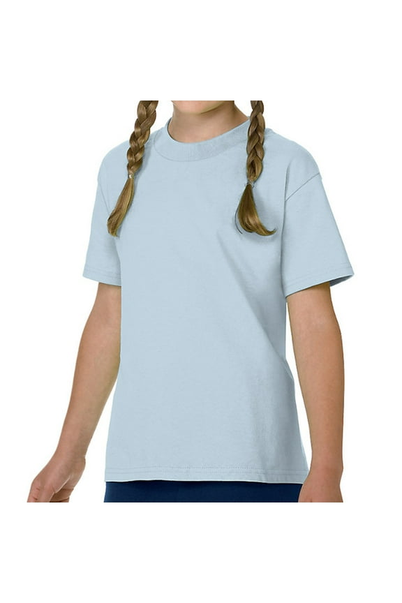 Authentic Tagless&Reg; Kids' Cotton T-Shirt , 54500 , Light Blue , X-Small
